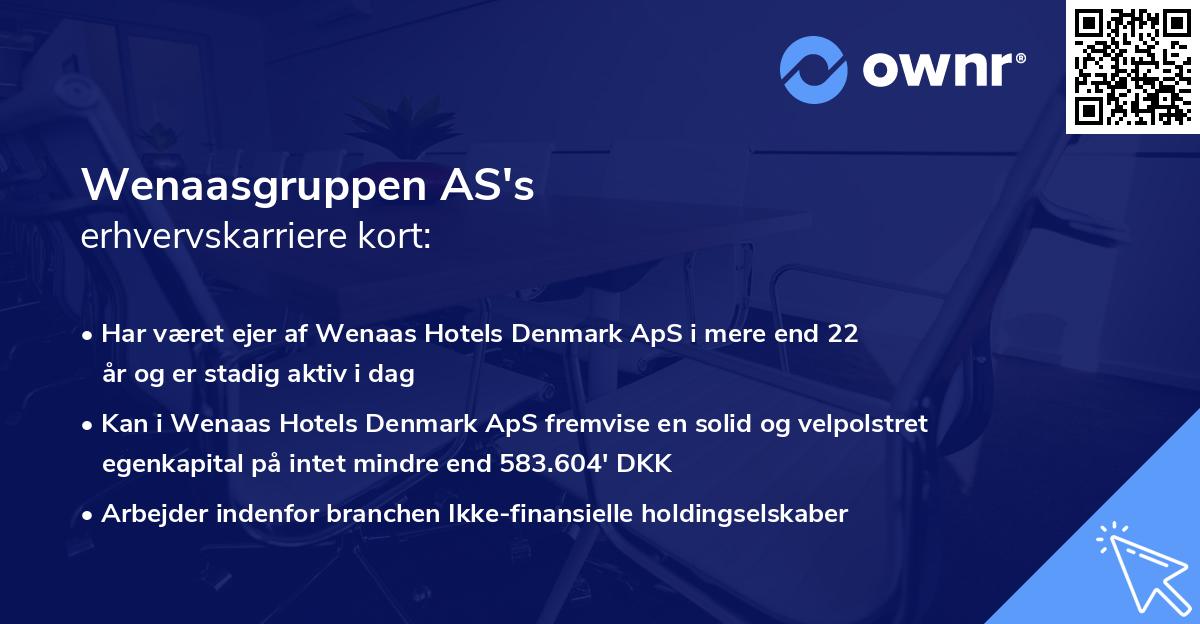 Wenaasgruppen AS's erhvervskarriere kort