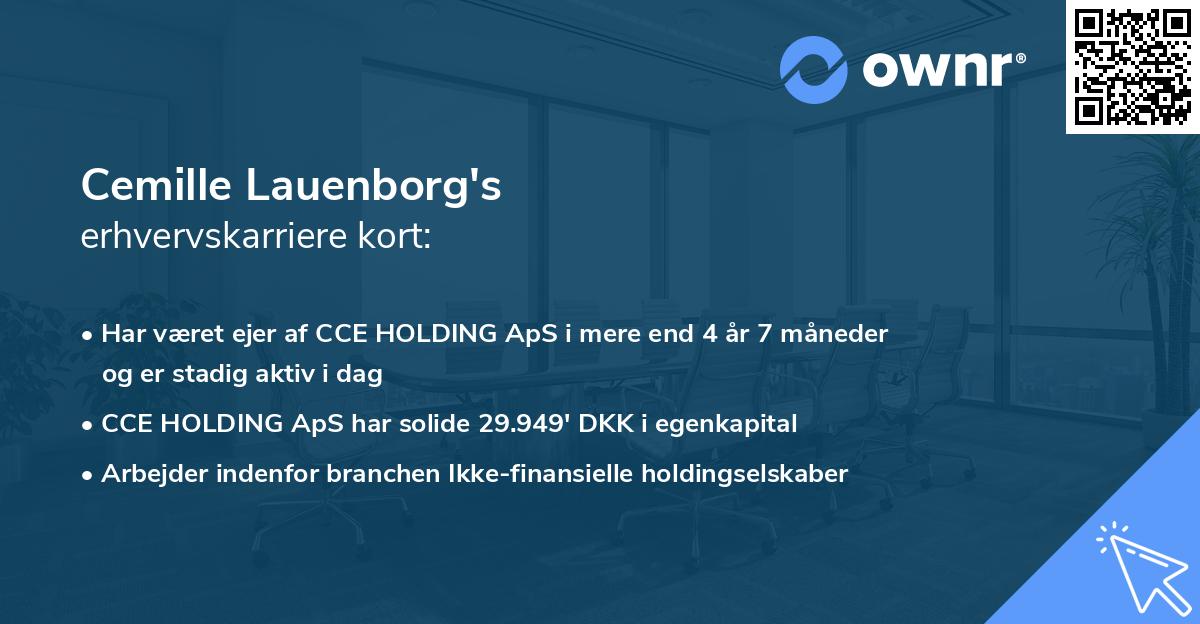 Cemille Lauenborg's erhvervskarriere kort