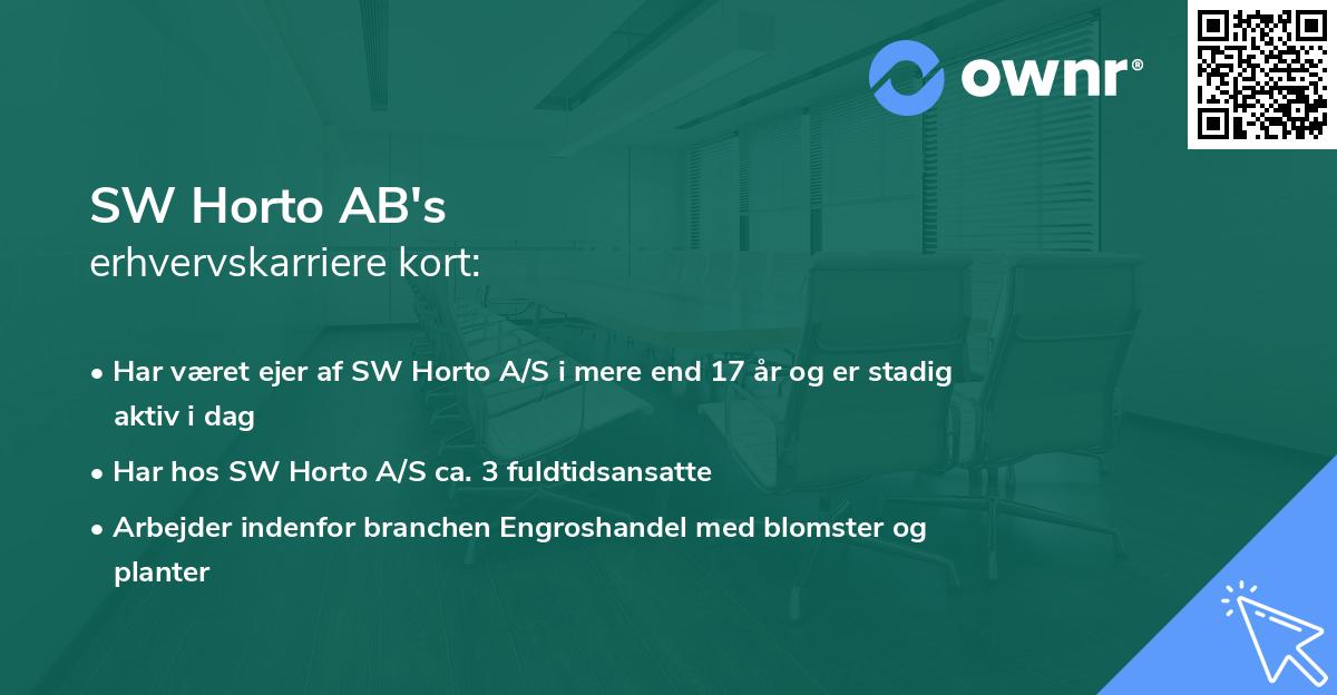 SW Horto AB's erhvervskarriere kort
