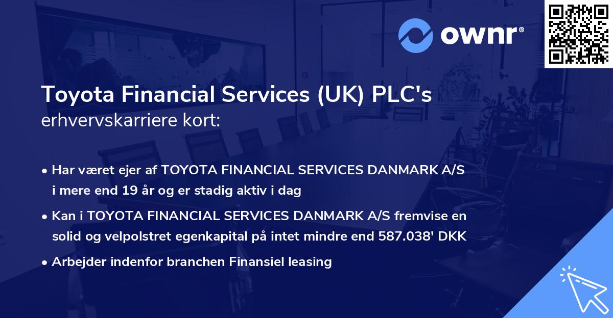 Toyota Financial Services (UK) PLC's erhvervskarriere kort