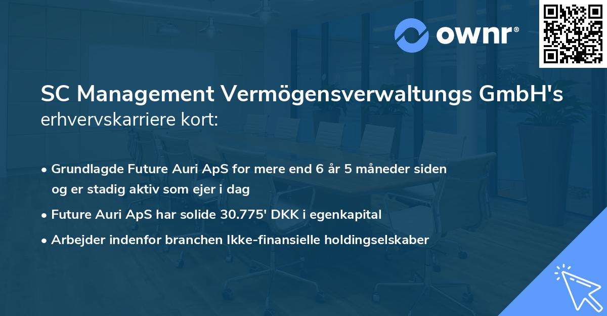 SC Management Vermögensverwaltungs GmbH's erhvervskarriere kort