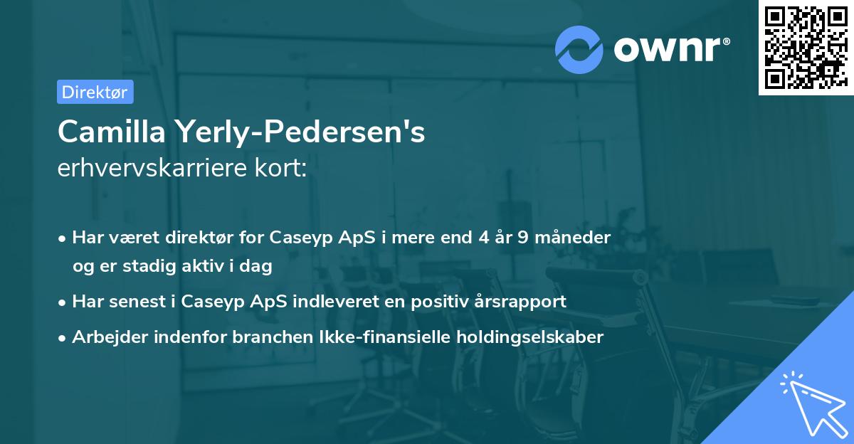 Camilla Yerly-Pedersen's erhvervskarriere kort