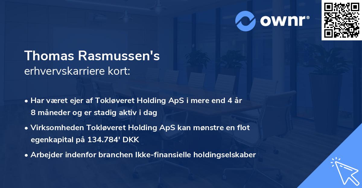 Thomas Rasmussen's erhvervskarriere kort