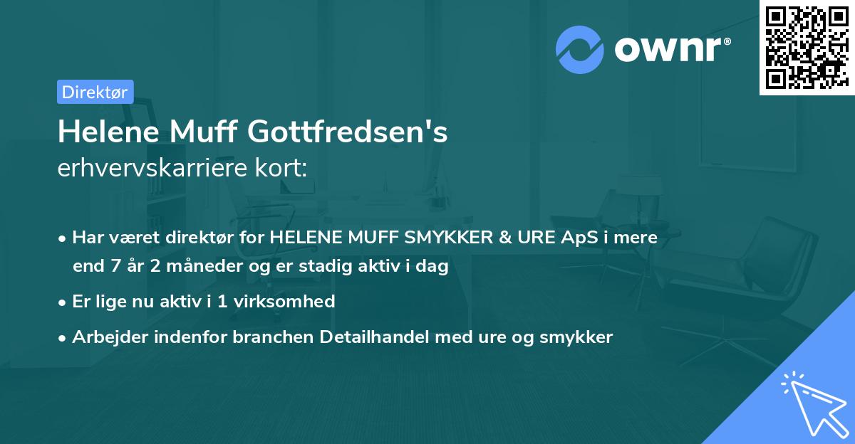 Helene Muff Gottfredsen's erhvervskarriere kort