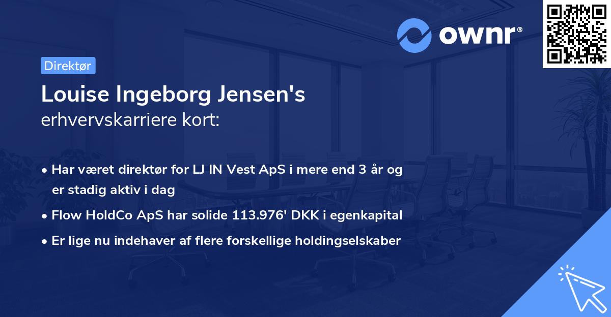 Louise Ingeborg Jensen's erhvervskarriere kort