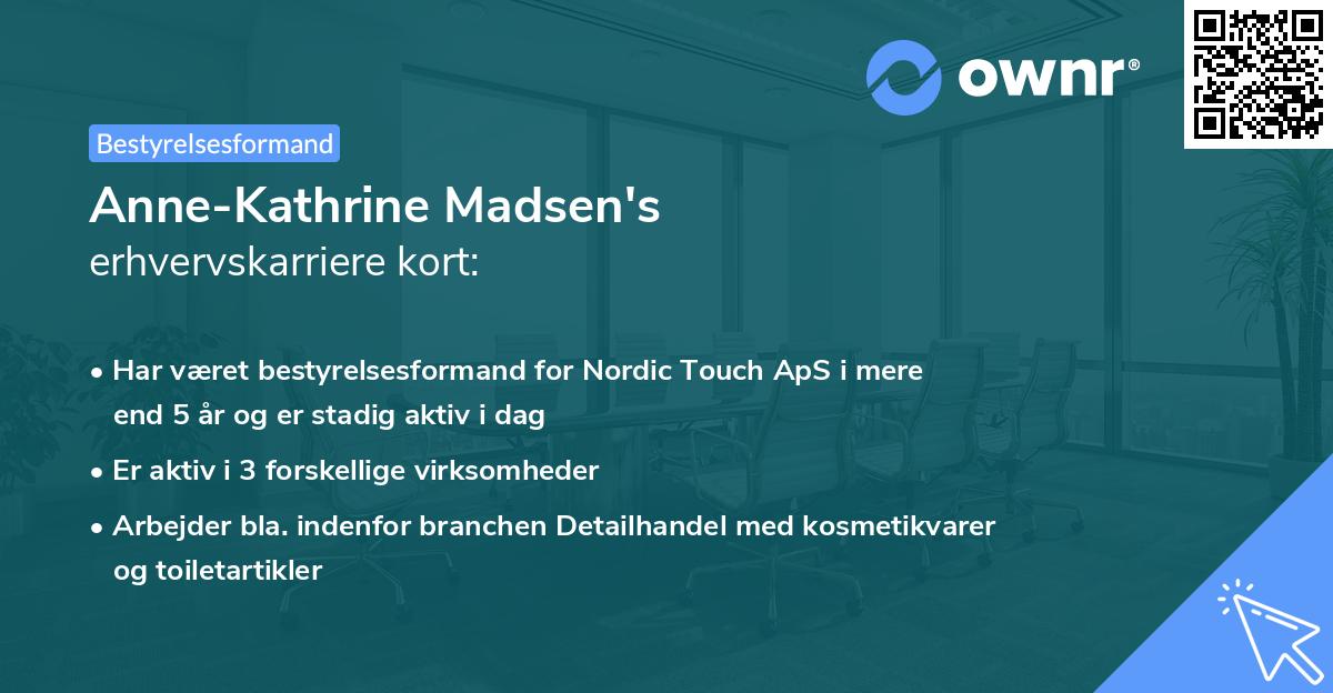 Anne-Kathrine Madsen's erhvervskarriere kort