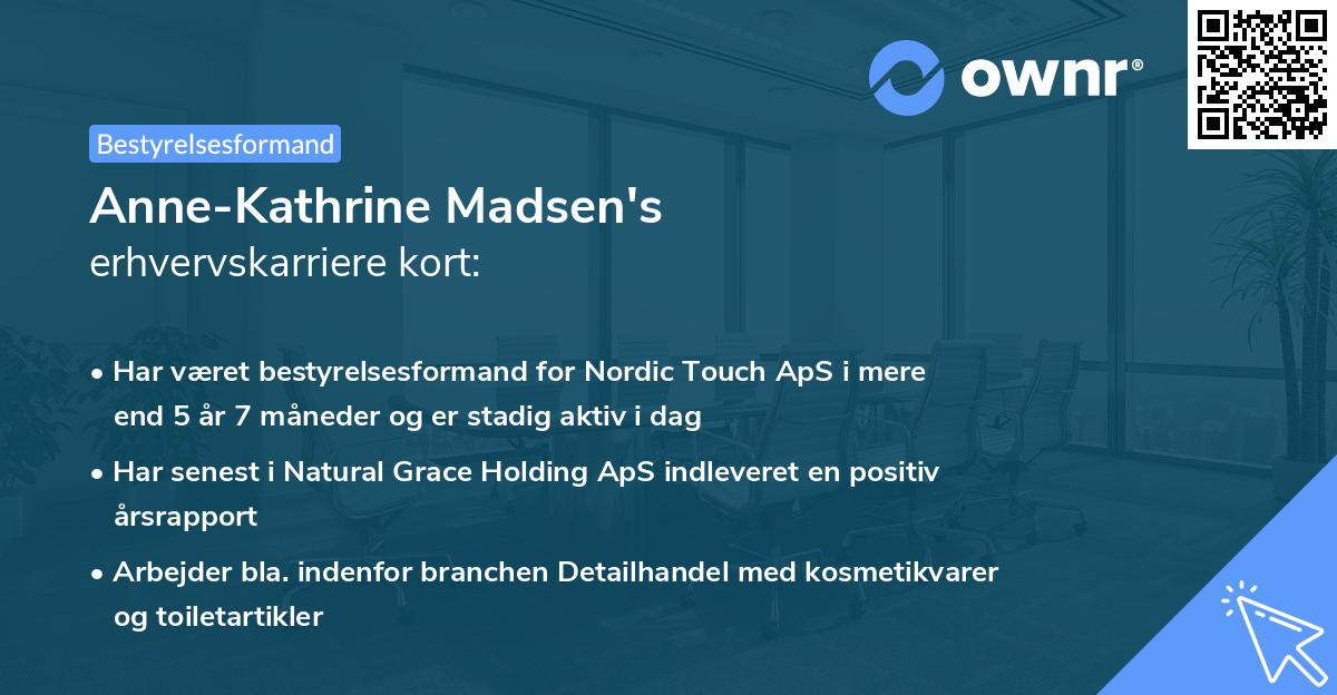 Anne-Kathrine Madsen's erhvervskarriere kort