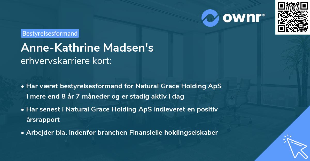 Anne-Kathrine Madsen's erhvervskarriere kort