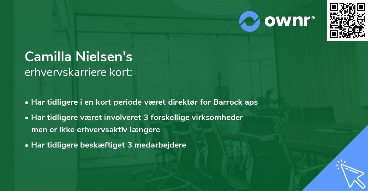 Camilla Nielsen's erhvervskarriere kort