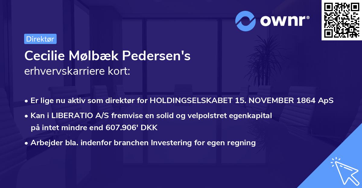 Cecilie Mølbæk Pedersen's erhvervskarriere kort