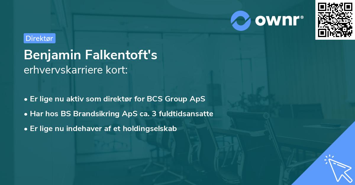 Benjamin Falkentoft's erhvervskarriere kort