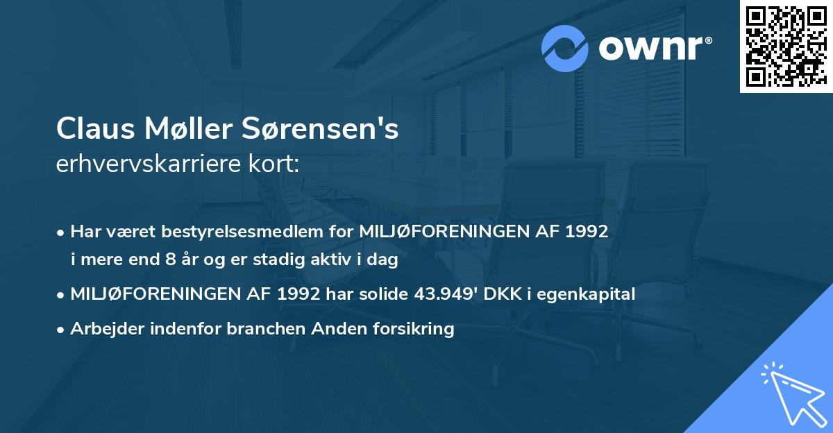 Claus Møller Sørensen's erhvervskarriere kort