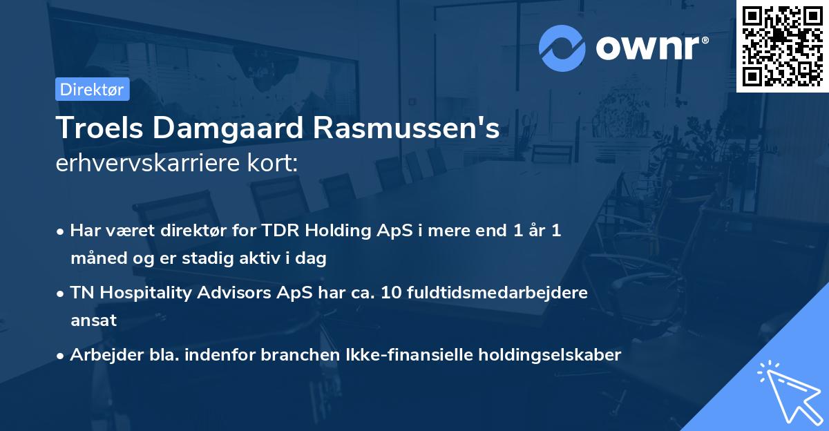 Troels Damgaard Rasmussen's erhvervskarriere kort