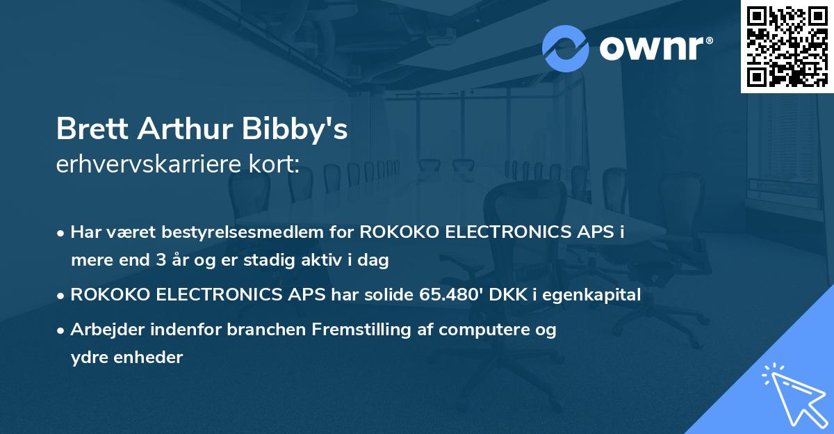 Brett Arthur Bibby's erhvervskarriere kort