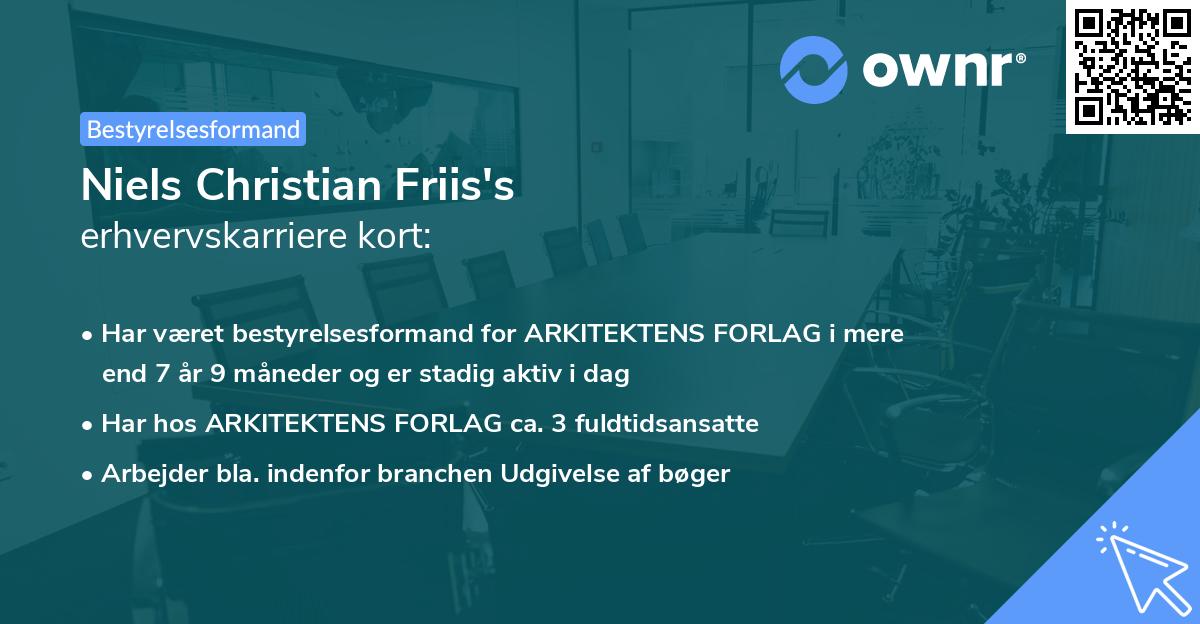 Niels Christian Friis's erhvervskarriere kort