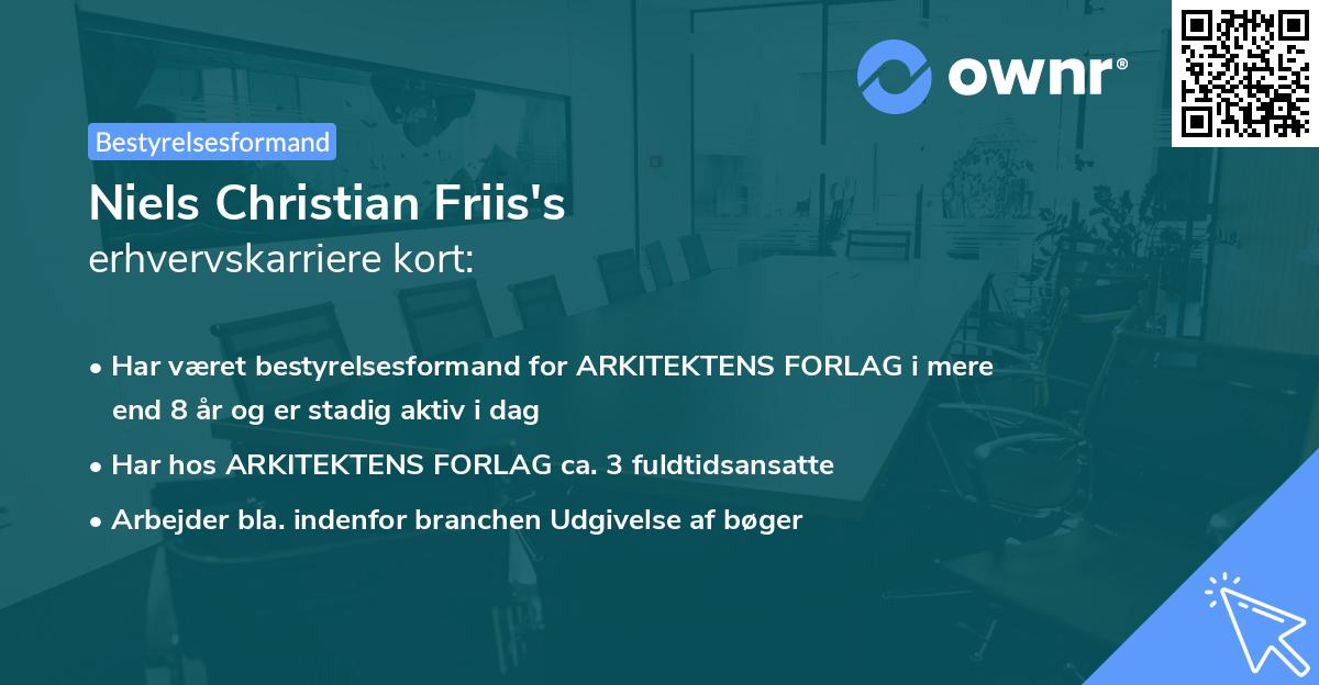Niels Christian Friis's erhvervskarriere kort