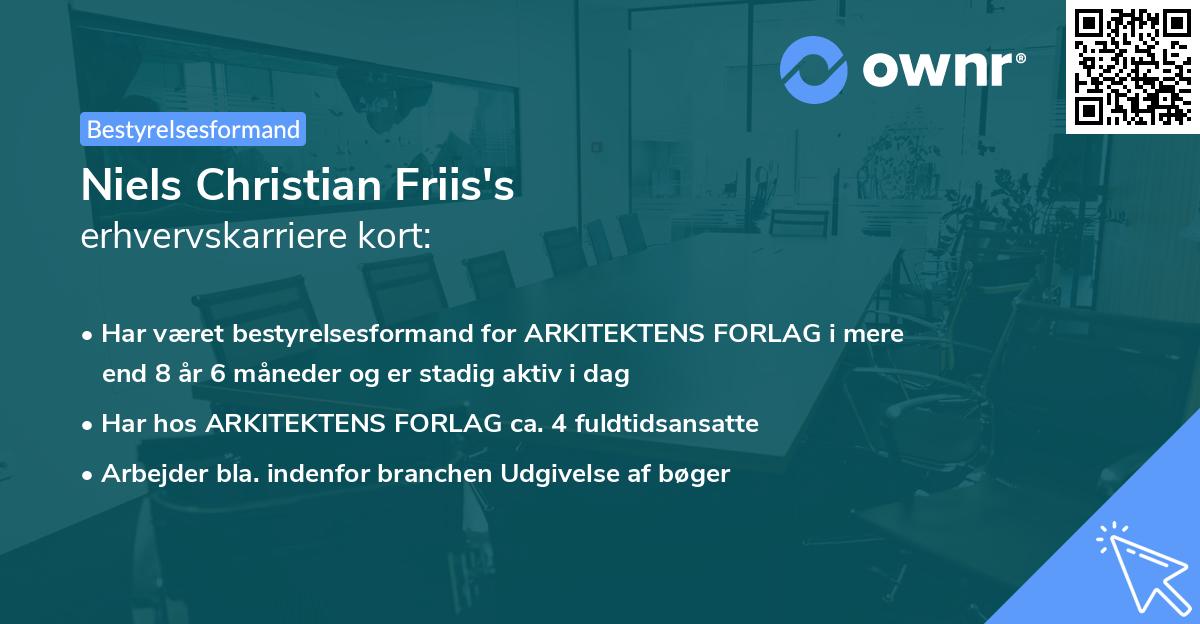 Niels Christian Friis's erhvervskarriere kort