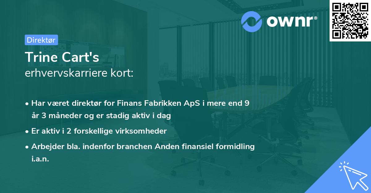 Trine Cart's erhvervskarriere kort