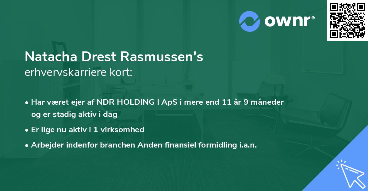 Natacha Drest Rasmussen's erhvervskarriere kort