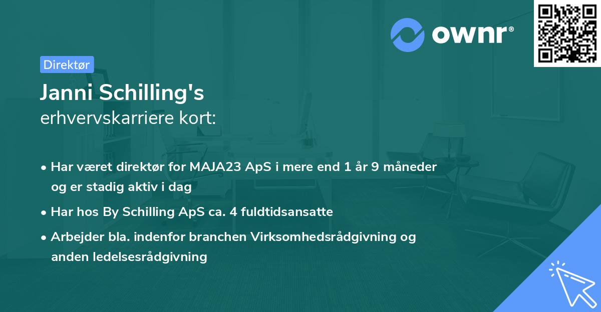 Janni Schilling's erhvervskarriere kort