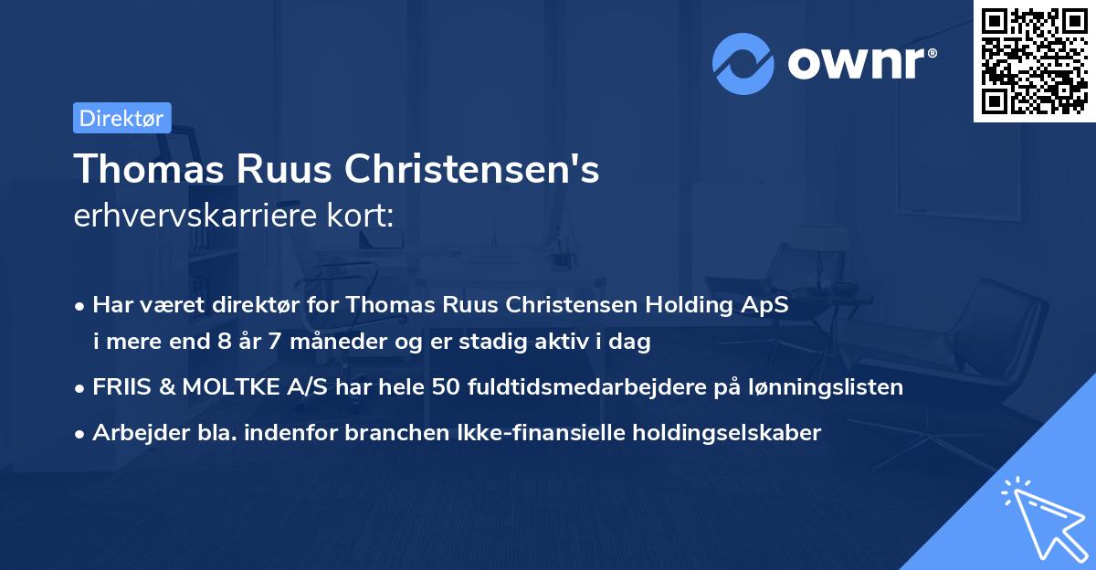 Thomas Ruus Christensen's erhvervskarriere kort