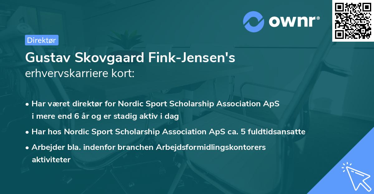 Gustav Skovgaard Fink-Jensen's erhvervskarriere kort
