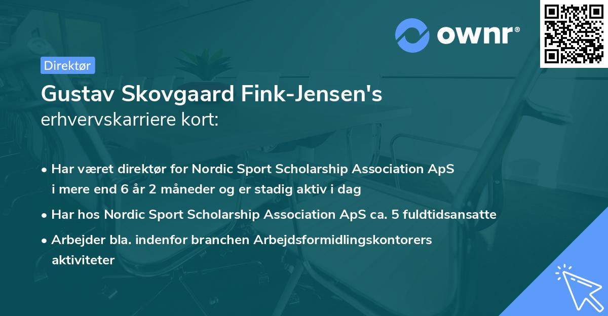 Gustav Skovgaard Fink-Jensen's erhvervskarriere kort