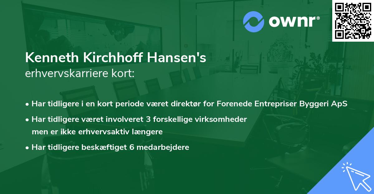 Kenneth Kirchhoff Hansen's erhvervskarriere kort