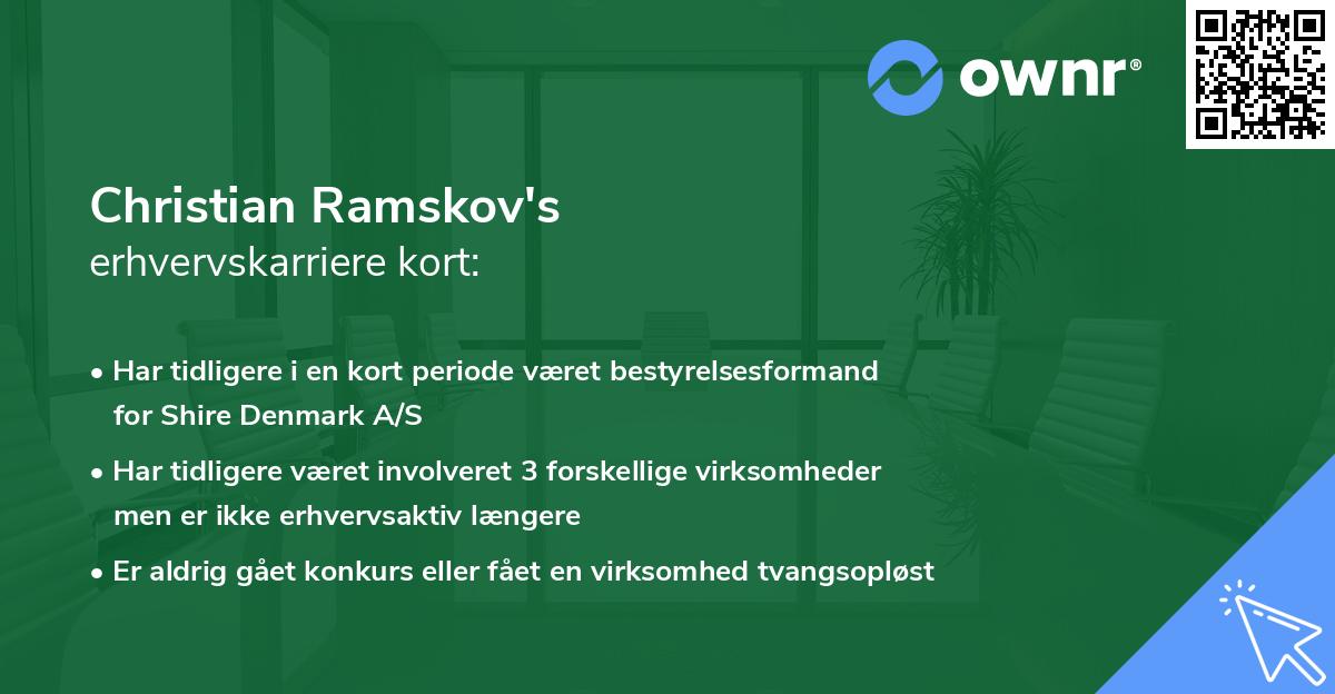 Christian Ramskov's erhvervskarriere kort