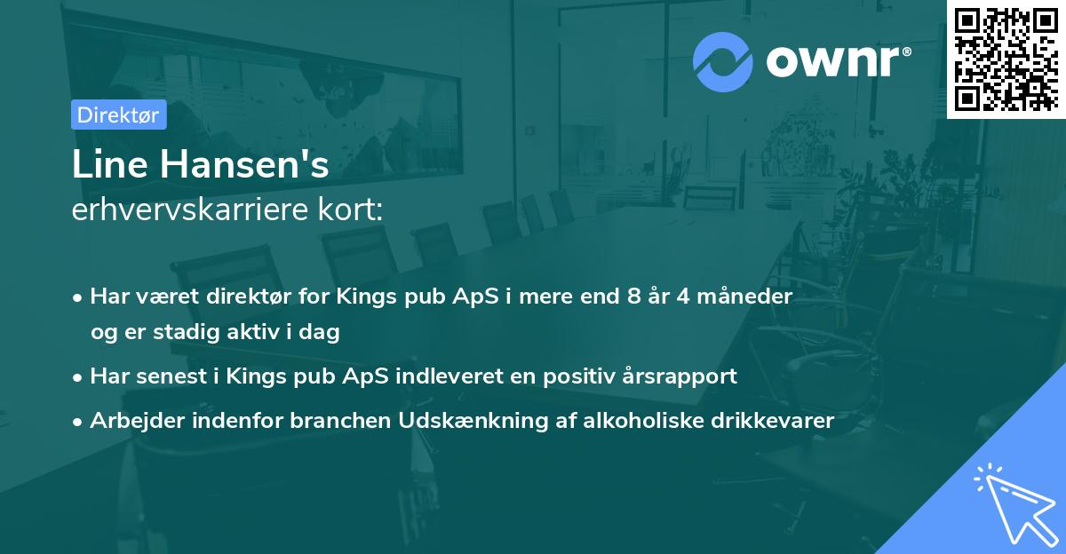 Line Hansen's erhvervskarriere kort