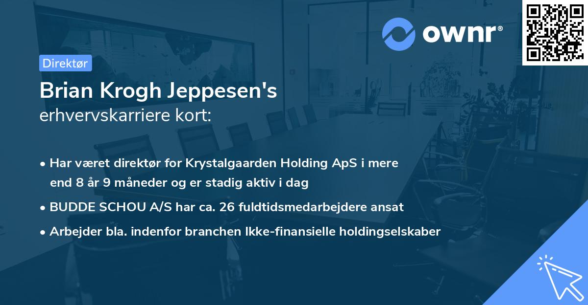 Brian Krogh Jeppesen's erhvervskarriere kort