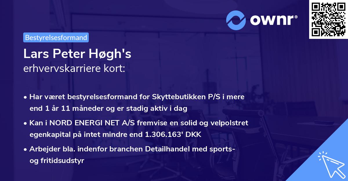 Lars Peter Høgh's erhvervskarriere kort