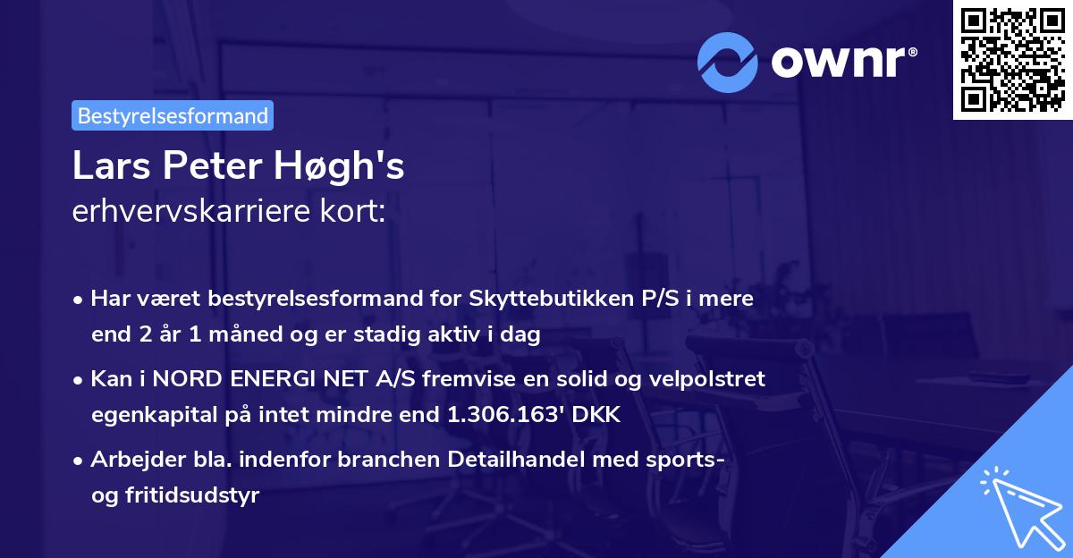 Lars Peter Høgh's erhvervskarriere kort