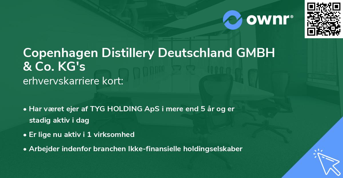 Copenhagen Distillery Deutschland GMBH & Co. KG's erhvervskarriere kort