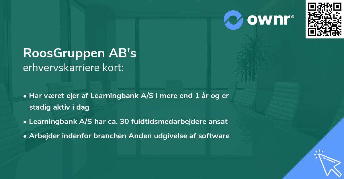 RoosGruppen AB's erhvervskarriere kort