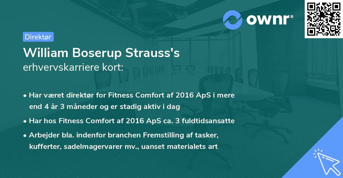 William Boserup Strauss's erhvervskarriere kort