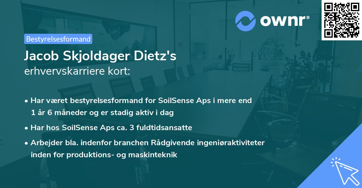 Jacob Skjoldager Dietz's erhvervskarriere kort