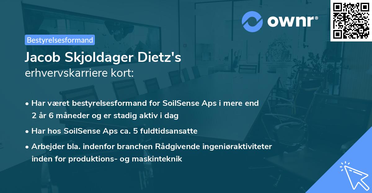 Jacob Skjoldager Dietz's erhvervskarriere kort