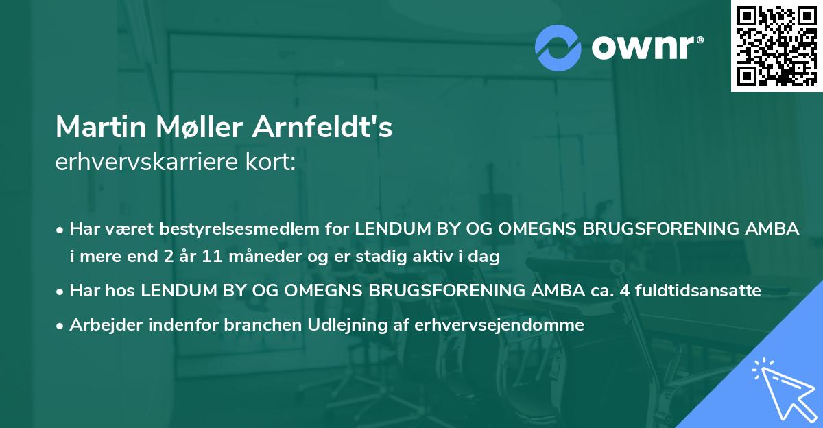 Martin Møller Arnfeldt's erhvervskarriere kort