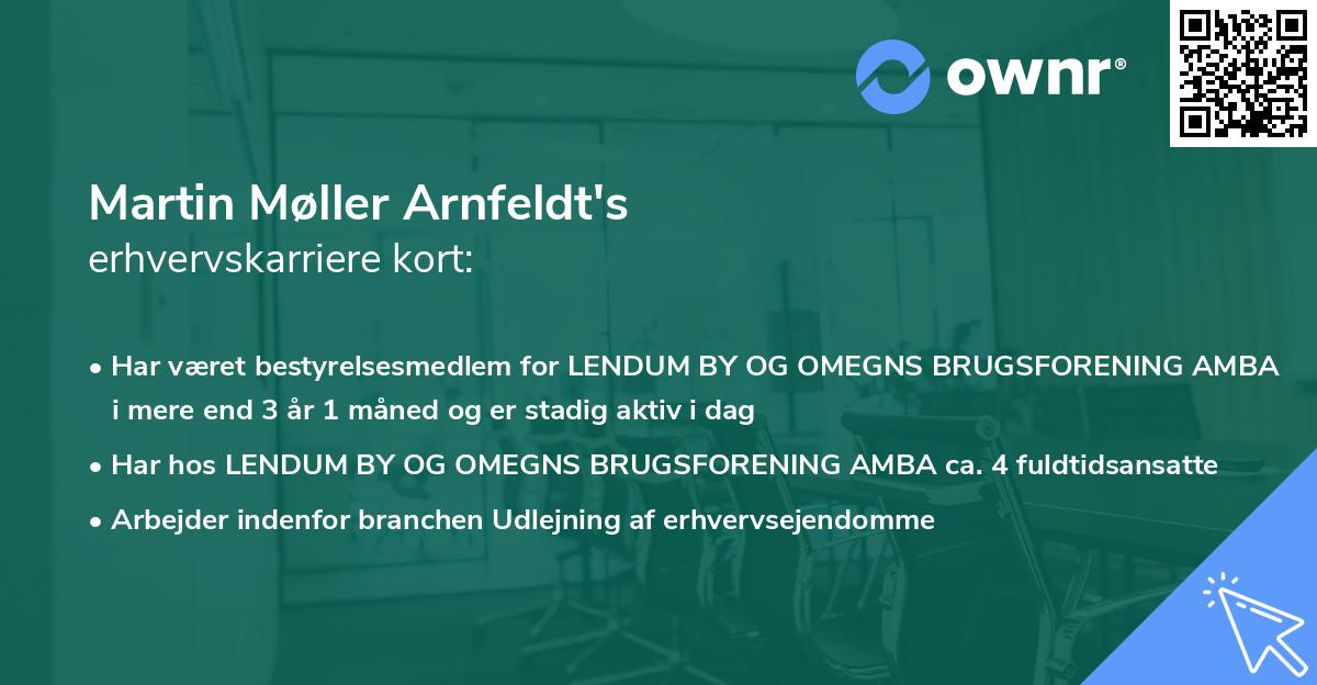 Martin Møller Arnfeldt's erhvervskarriere kort