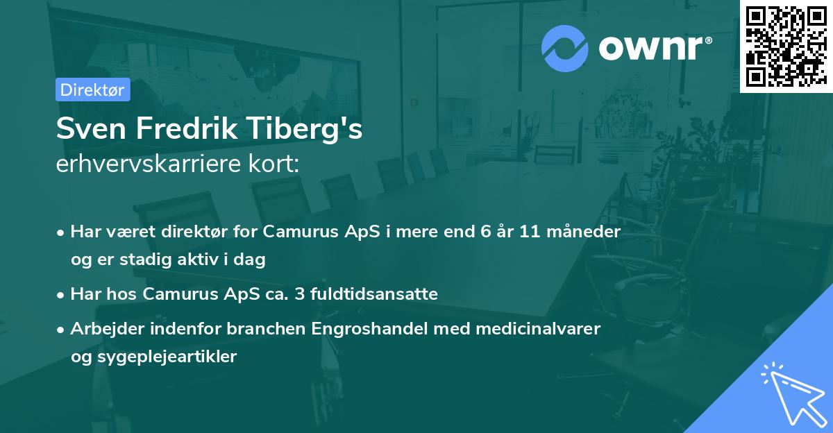 Sven Fredrik Tiberg's erhvervskarriere kort