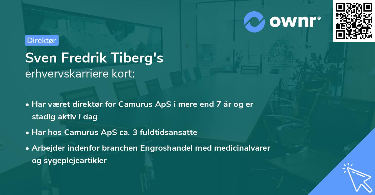 Sven Fredrik Tiberg's erhvervskarriere kort