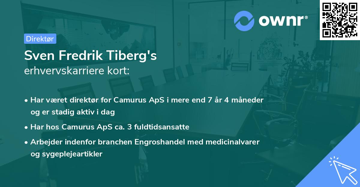 Sven Fredrik Tiberg's erhvervskarriere kort