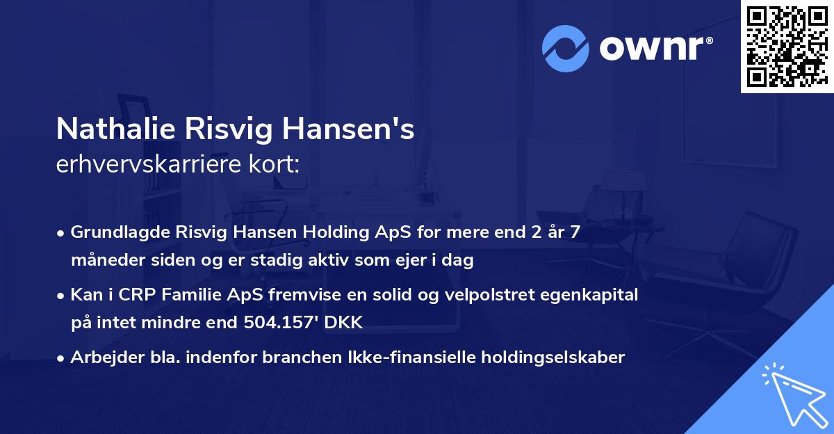 Nathalie Risvig Hansen's erhvervskarriere kort