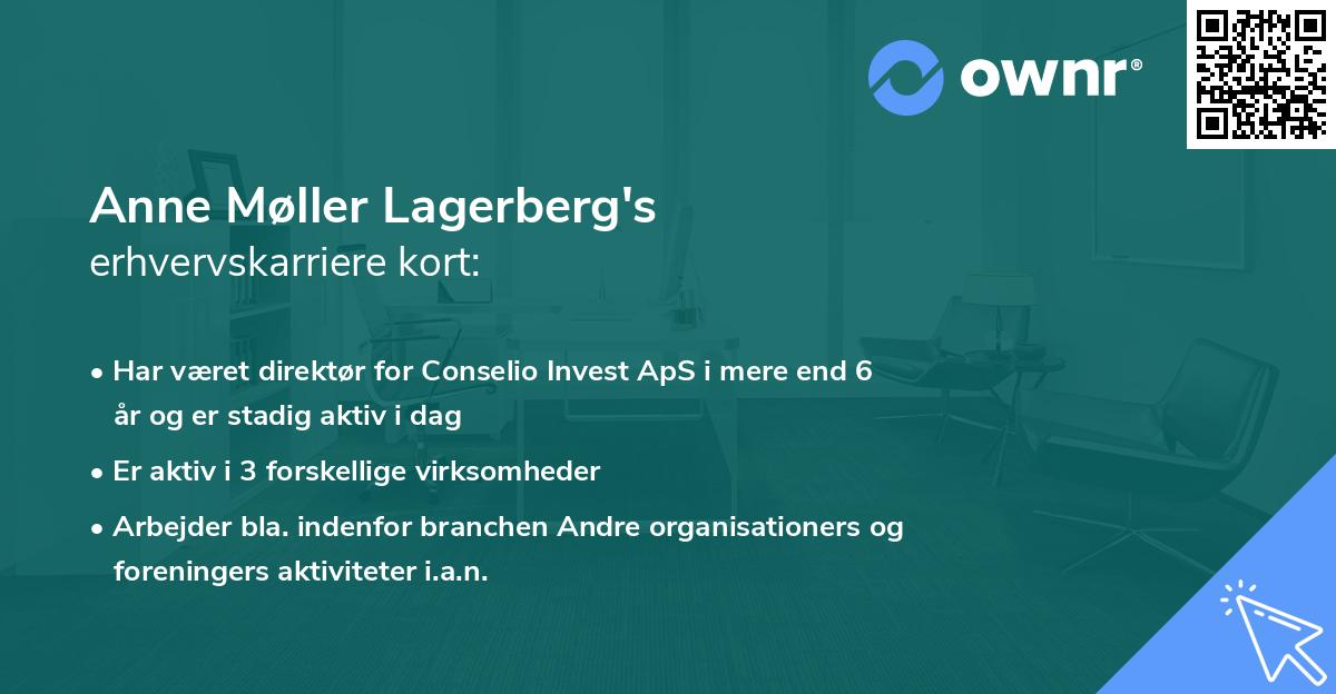 Anne Møller Lagerberg's erhvervskarriere kort