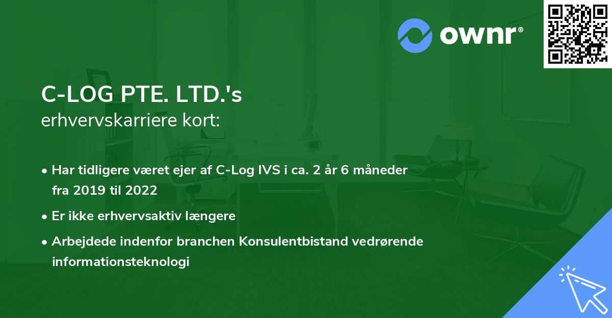 C-LOG PTE. LTD.'s erhvervskarriere kort