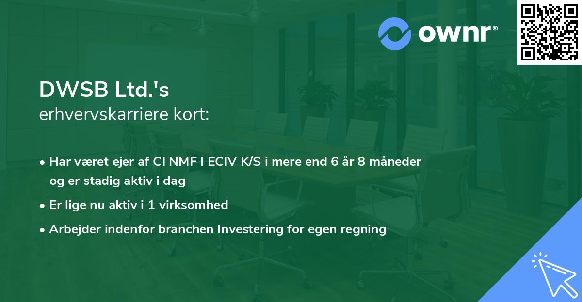 DWSB Ltd.'s erhvervskarriere kort