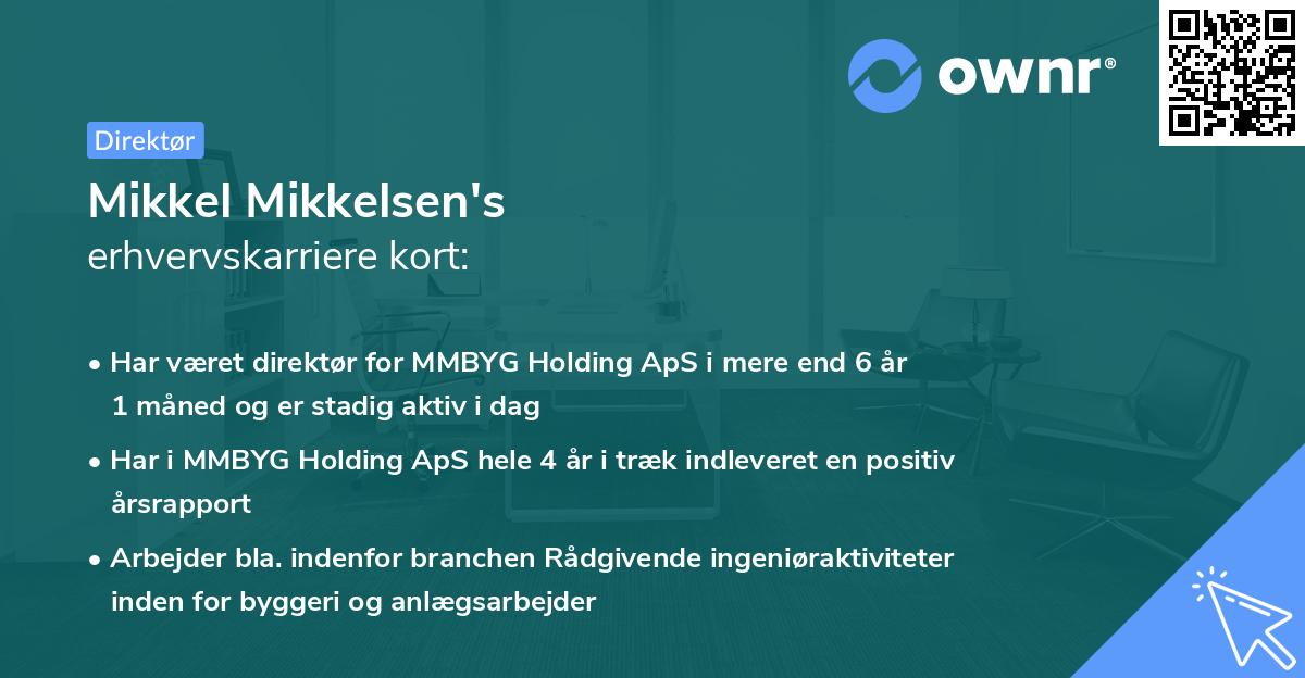 Mikkel Mikkelsen's erhvervskarriere kort