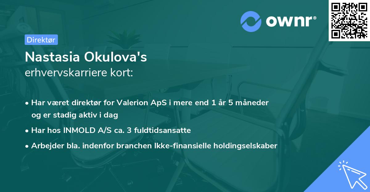 Nastasia Okulova's erhvervskarriere kort