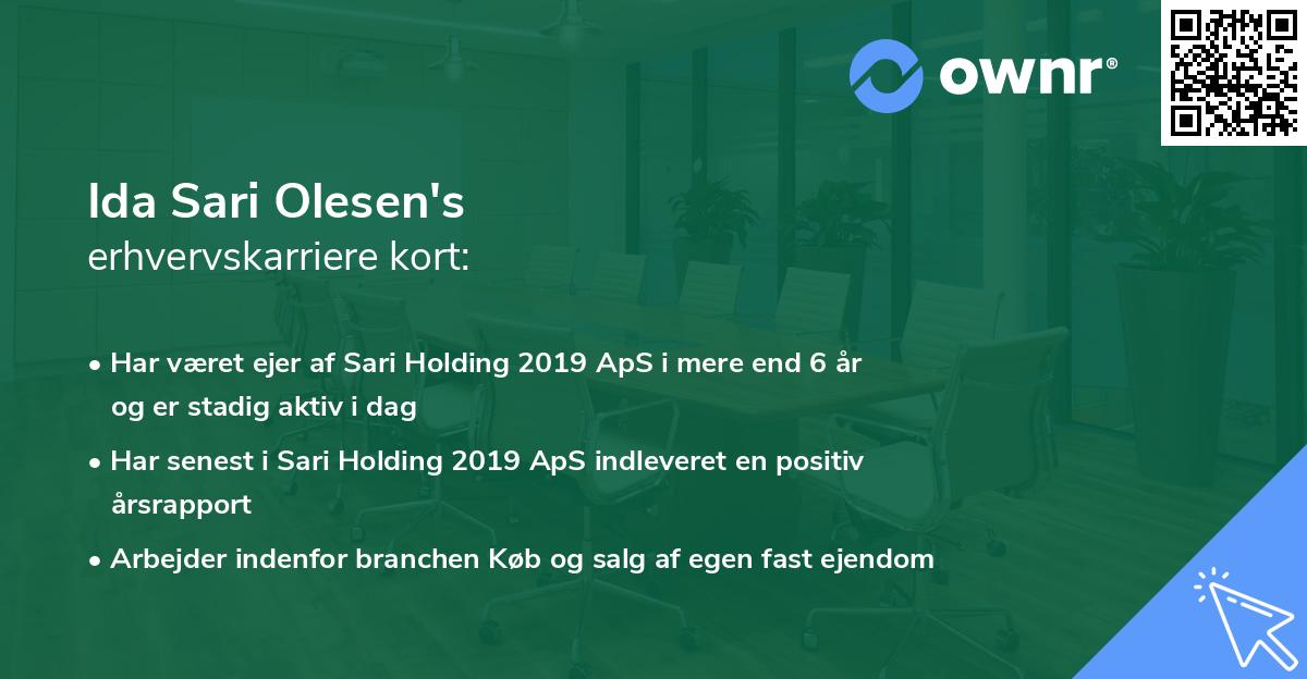 Ida Sari Olesen's erhvervskarriere kort